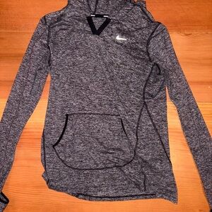 Nike Women's Black and Gray Hoodie